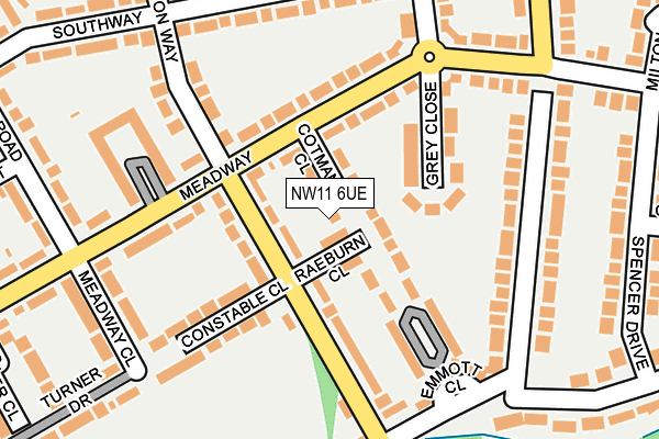 NW11 6UE map - OS OpenMap – Local (Ordnance Survey)
