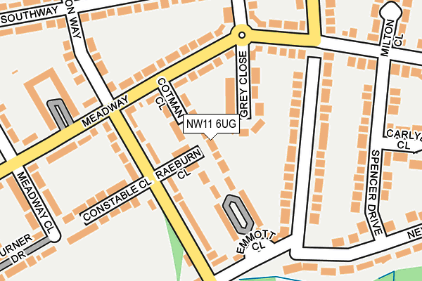 NW11 6UG map - OS OpenMap – Local (Ordnance Survey)