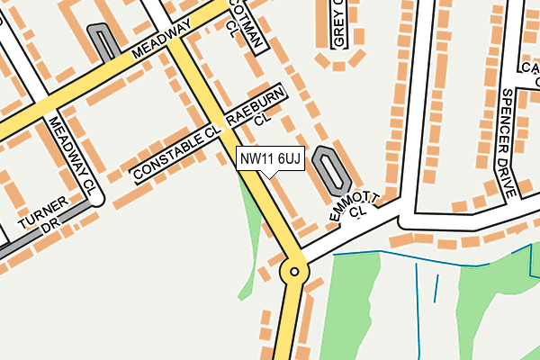 NW11 6UJ map - OS OpenMap – Local (Ordnance Survey)