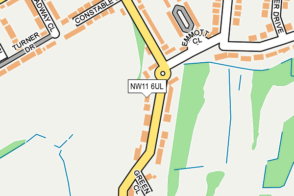 NW11 6UL map - OS OpenMap – Local (Ordnance Survey)