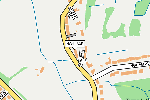 NW11 6XB map - OS OpenMap – Local (Ordnance Survey)