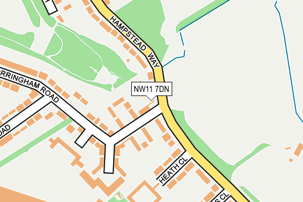NW11 7DN map - OS OpenMap – Local (Ordnance Survey)