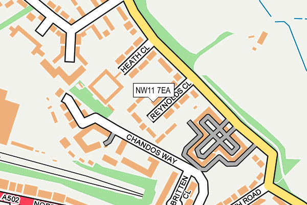 NW11 7EA map - OS OpenMap – Local (Ordnance Survey)