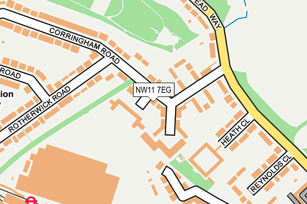 NW11 7EG map - OS OpenMap – Local (Ordnance Survey)