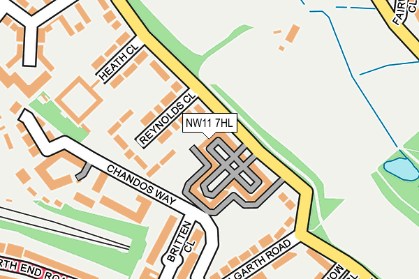 NW11 7HL map - OS OpenMap – Local (Ordnance Survey)