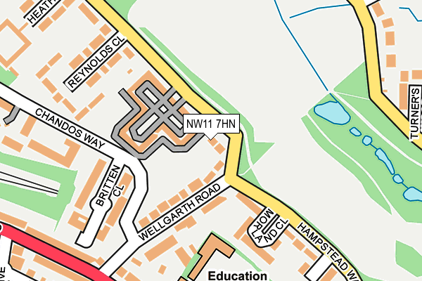 NW11 7HN map - OS OpenMap – Local (Ordnance Survey)