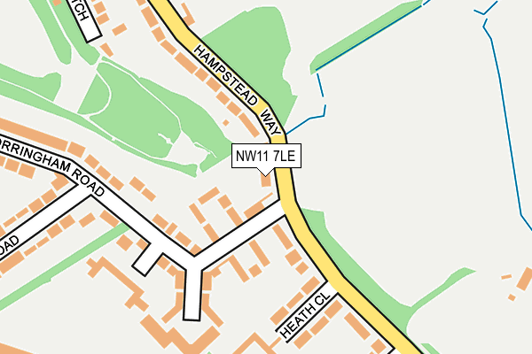 NW11 7LE map - OS OpenMap – Local (Ordnance Survey)