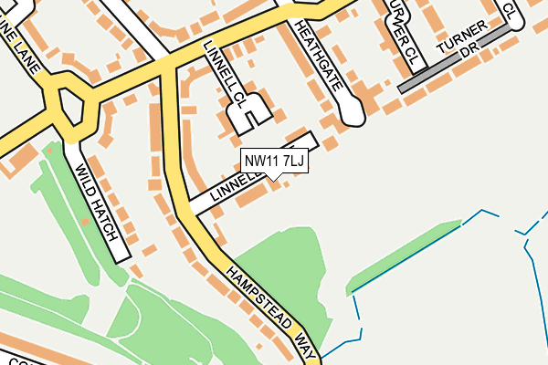 NW11 7LJ map - OS OpenMap – Local (Ordnance Survey)