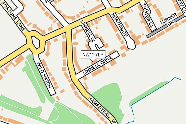 NW11 7LP map - OS OpenMap – Local (Ordnance Survey)