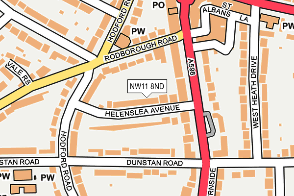 Map of KENNEDY ROAD LTD at local scale