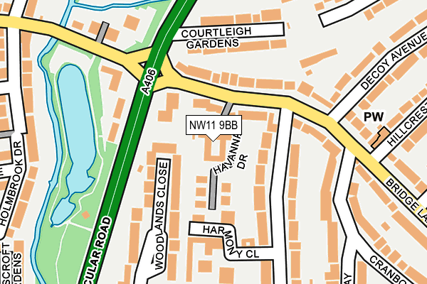 NW11 9BB map - OS OpenMap – Local (Ordnance Survey)