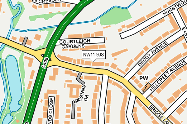 NW11 9JS map - OS OpenMap – Local (Ordnance Survey)