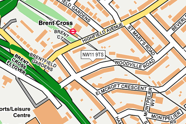 NW11 9TS map - OS OpenMap – Local (Ordnance Survey)