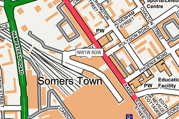 NW1W 8GW map - OS OpenMap – Local (Ordnance Survey)