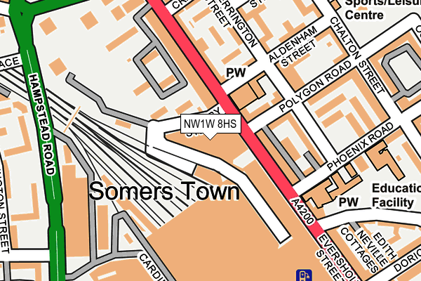 NW1W 8HS map - OS OpenMap – Local (Ordnance Survey)