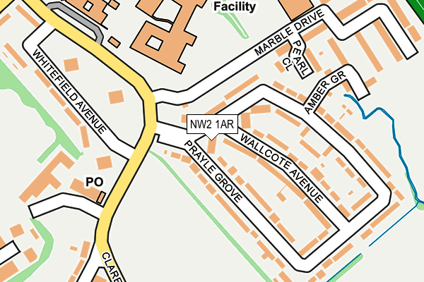 NW2 1AR map - OS OpenMap – Local (Ordnance Survey)