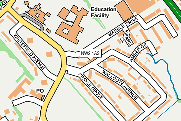 NW2 1AS map - OS OpenMap – Local (Ordnance Survey)