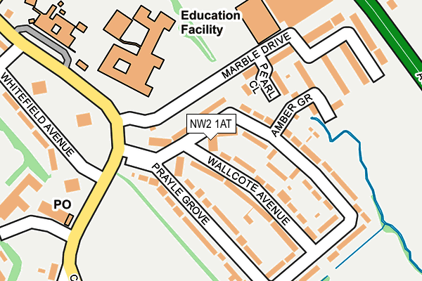 NW2 1AT map - OS OpenMap – Local (Ordnance Survey)