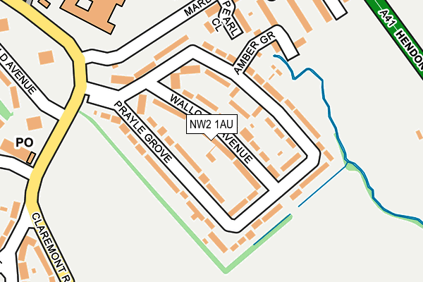 NW2 1AU map - OS OpenMap – Local (Ordnance Survey)