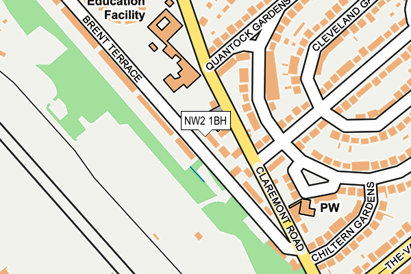 NW2 1BH map - OS OpenMap – Local (Ordnance Survey)