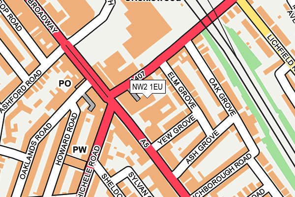 NW2 1EU map - OS OpenMap – Local (Ordnance Survey)