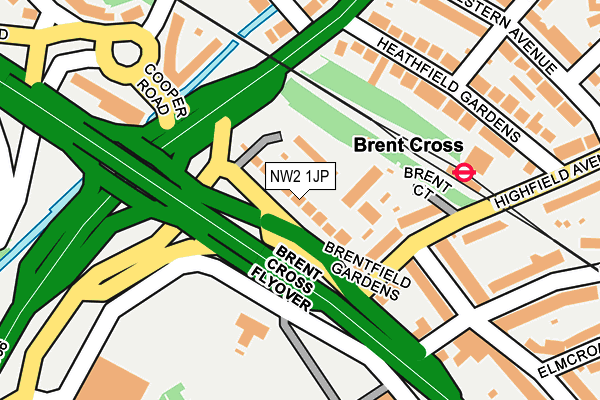 NW2 1JP map - OS OpenMap – Local (Ordnance Survey)
