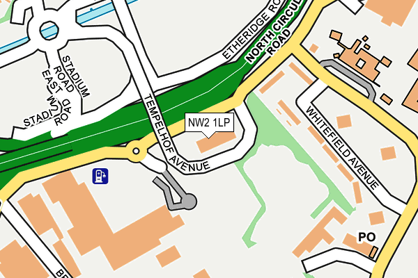 NW2 1LP map - OS OpenMap – Local (Ordnance Survey)
