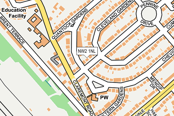 NW2 1NL map - OS OpenMap – Local (Ordnance Survey)