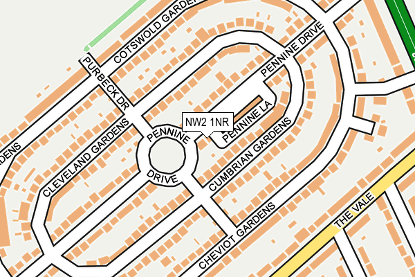 NW2 1NR map - OS OpenMap – Local (Ordnance Survey)