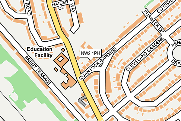 NW2 1PH map - OS OpenMap – Local (Ordnance Survey)