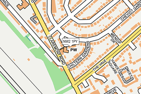 NW2 1PY map - OS OpenMap – Local (Ordnance Survey)
