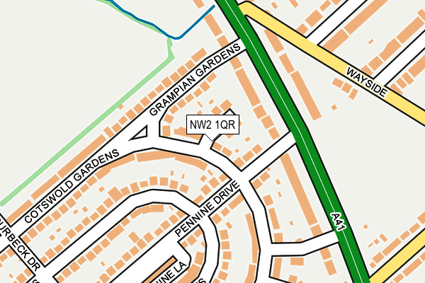 NW2 1QR map - OS OpenMap – Local (Ordnance Survey)