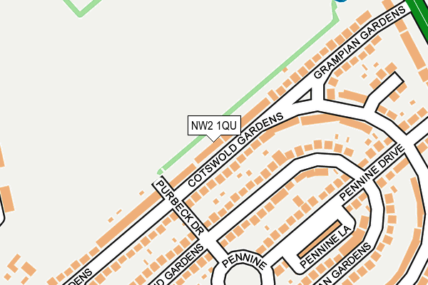 NW2 1QU map - OS OpenMap – Local (Ordnance Survey)