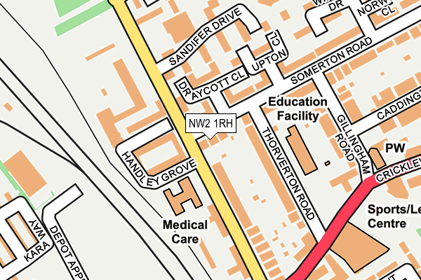 NW2 1RH map - OS OpenMap – Local (Ordnance Survey)