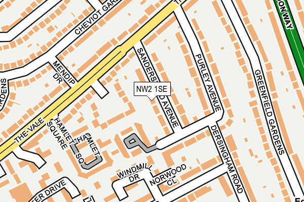 NW2 1SE map - OS OpenMap – Local (Ordnance Survey)
