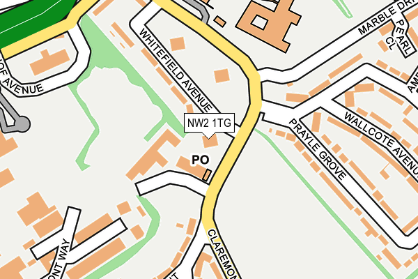 NW2 1TG map - OS OpenMap – Local (Ordnance Survey)