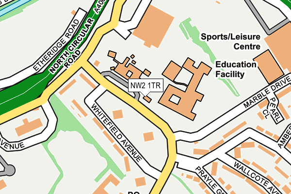NW2 1TR map - OS OpenMap – Local (Ordnance Survey)