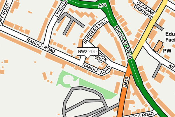 NW2 2DD map - OS OpenMap – Local (Ordnance Survey)