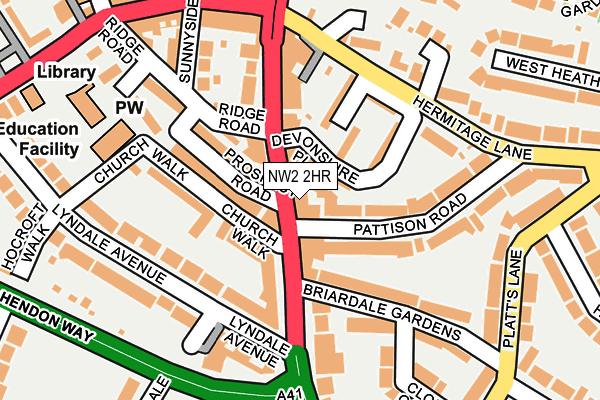 NW2 2HR map - OS OpenMap – Local (Ordnance Survey)