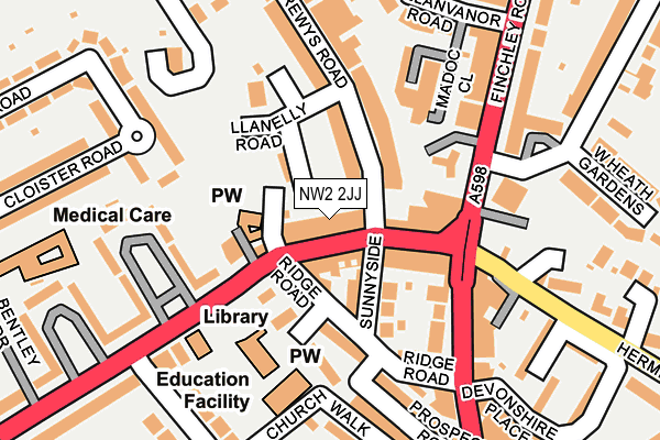 NW2 2JJ map - OS OpenMap – Local (Ordnance Survey)