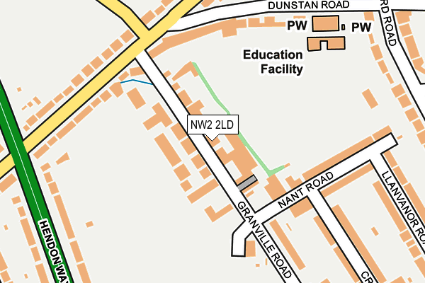 NW2 2LD map - OS OpenMap – Local (Ordnance Survey)