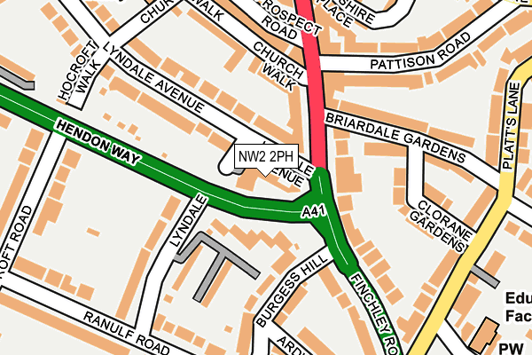 NW2 2PH map - OS OpenMap – Local (Ordnance Survey)
