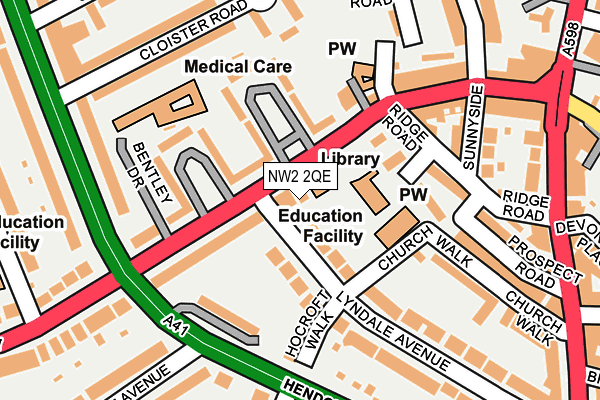 Map of 316 CRICKLEWOOD LANE LTD at local scale