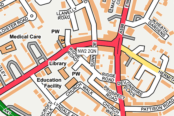 NW2 2QN map - OS OpenMap – Local (Ordnance Survey)