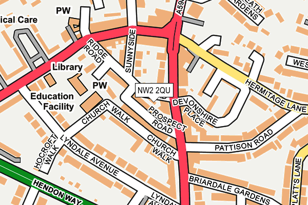 NW2 2QU map - OS OpenMap – Local (Ordnance Survey)