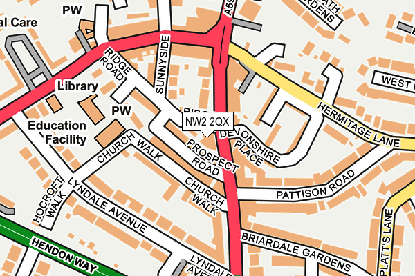 NW2 2QX map - OS OpenMap – Local (Ordnance Survey)