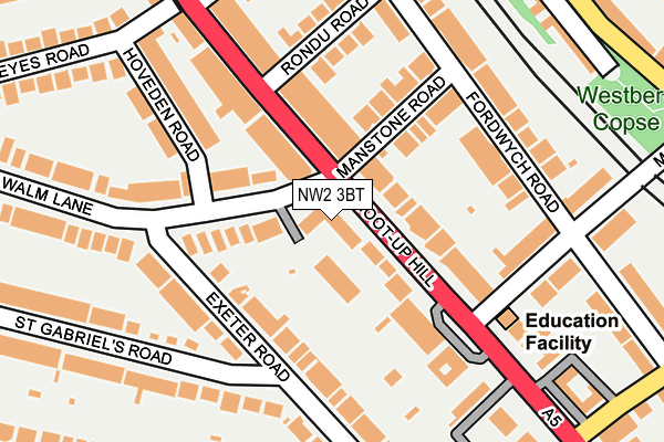NW2 3BT map - OS OpenMap – Local (Ordnance Survey)