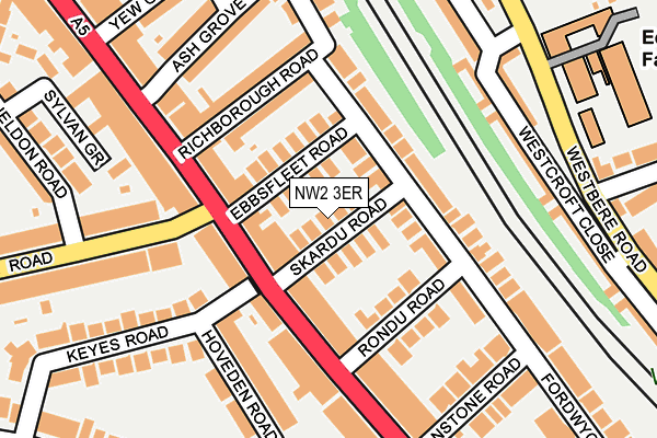 NW2 3ER map - OS OpenMap – Local (Ordnance Survey)