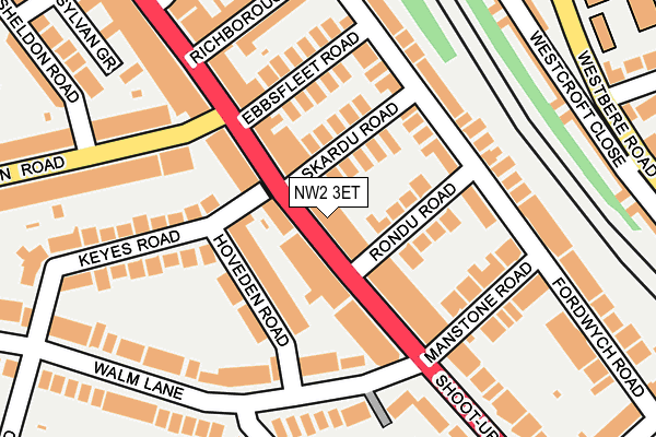 NW2 3ET map - OS OpenMap – Local (Ordnance Survey)