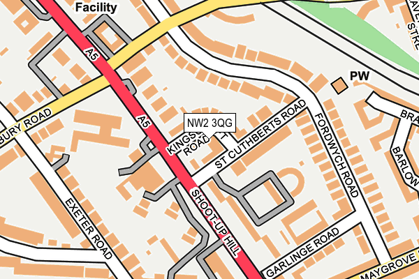NW2 3QG map - OS OpenMap – Local (Ordnance Survey)